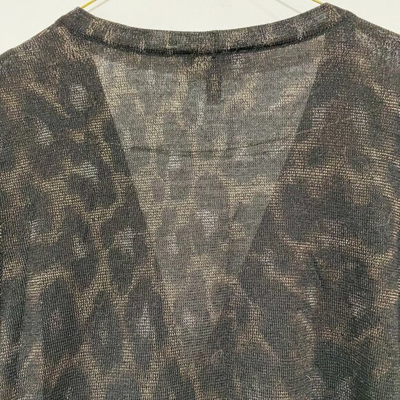 Escada Women's Black Animal Print Cardigan Size L - Picture 7 of 8